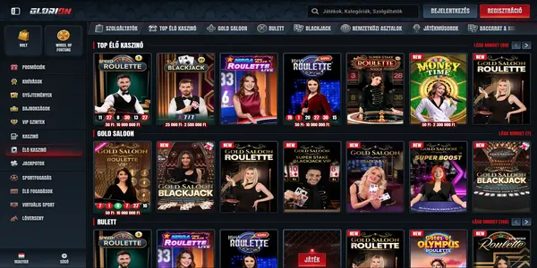 Glorion Casino oferta de cazinou live pe mobil
