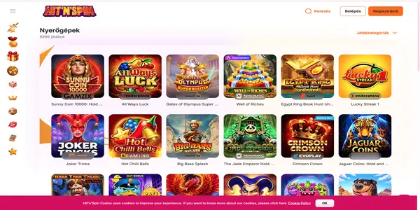 Hit'n'Spin Casino oferta de cazinou live pe mobil