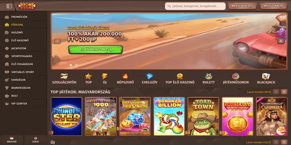 StoneVegas Casino pagina de start pe mobil